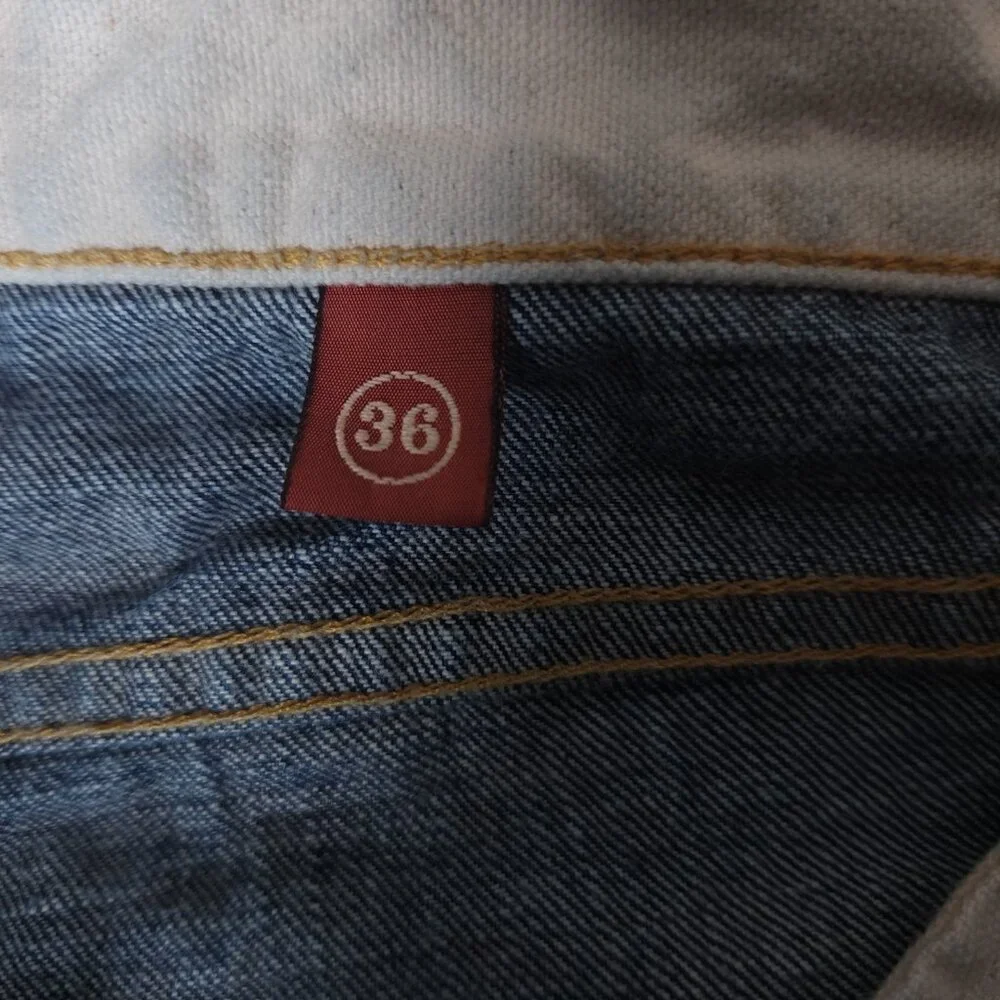 Agave Denimsmith Maverick Classic Straight Blue Jeans Mens Size 36 Button Fly - Picture 13 of 16